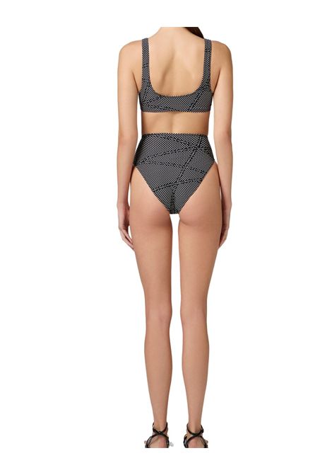 Costume Elisabetta Franchi donna CS78M52E2 685 nero avorio stampe iconiche ELISABETTA FRANCHI | Costumi | CS78M52E2685
